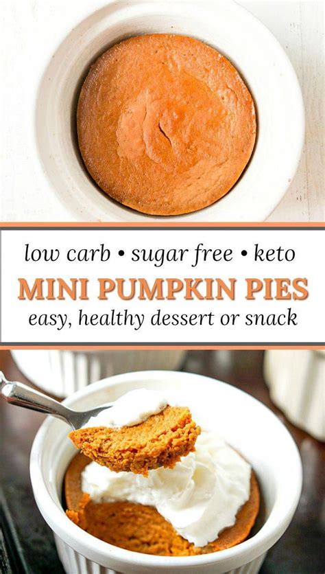 Mini Keto Crustless Pumpkin Pie Recipe Sugar Free Gluten Free