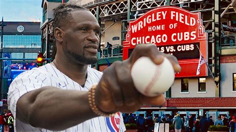 Chicagos Daniel James Throws Out First Pitch At Wrigley Field Bellator 297