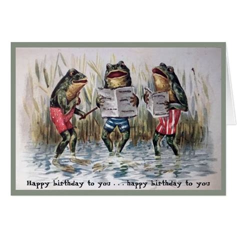Frogs Birthday Song Happy Birthday Card Uk