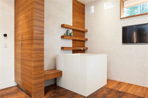 Finally, the last type of soaking tub is the perfect choice for someone who is not working with a lot of space. Japanese Wood Bathroom - Home Sweet Home | Modern Livingroom