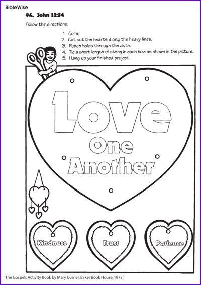 Love One Another Colouring Pages