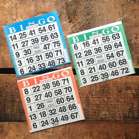 Paper Bingo Cards Set Of 60 Bingo Sheets Junk Journal Etsy