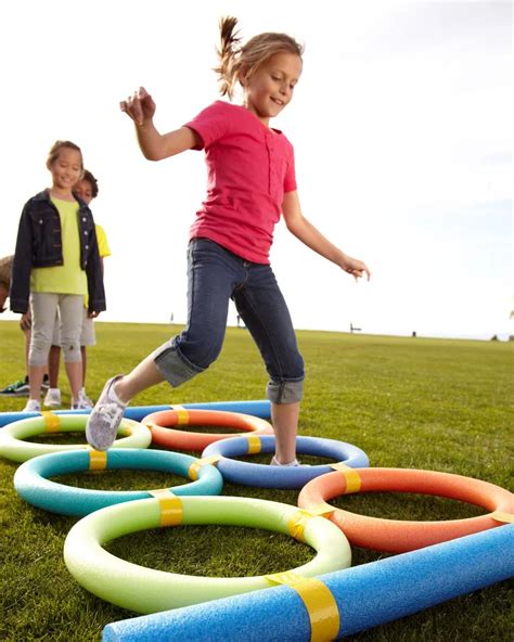 Obstacle Course Girl Jumping Rings In 2021 Field Day Games Field Day