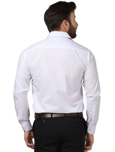 Buy Online White Solid Formal Shirt From Shirts For Men By Mesh For