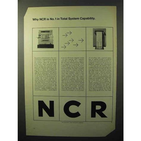 1964 Ncr Edp System Ad In Total System Capability On Ebid Ireland
