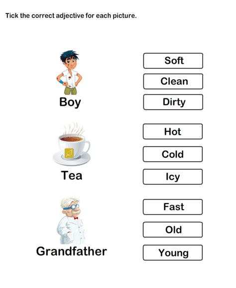 These simple worksheets will make learning about adjectives easy! ESL-EFL Worksheets, Kindergarten Worksheets, Describing Words Worksheets | Describing words ...