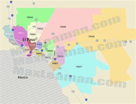 Zip Code Map El Paso Tx Draw A Topographic Map