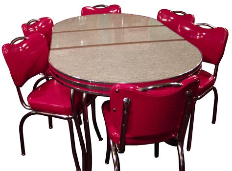 Red Retro Kitchen Table Chairs When Red Become A Decoration Challenge