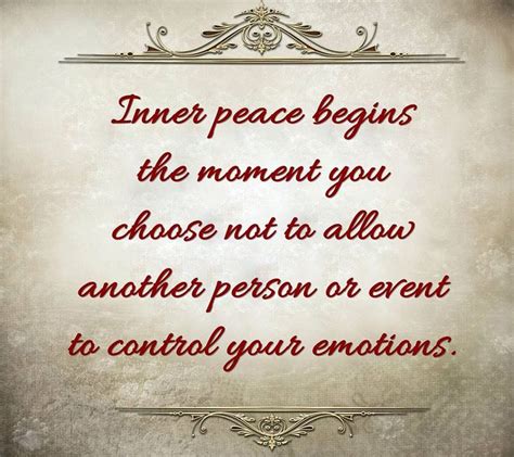 Thought Of The Day Inner Peace Begins The Moment You Choose Not To