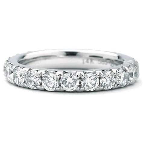 Split Prong Round 2 05 CTTW Diamond Eternity Band In White Gold New
