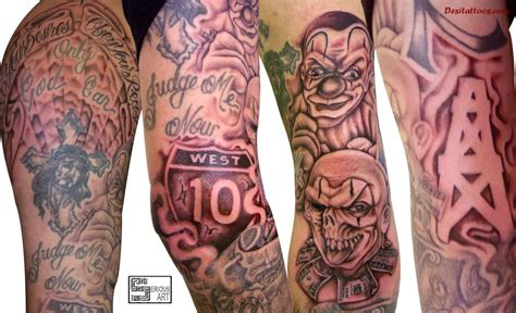 Hood Sleeve Tattoos Designs Fantastic Gangsta Tattoos Twin Tattoos