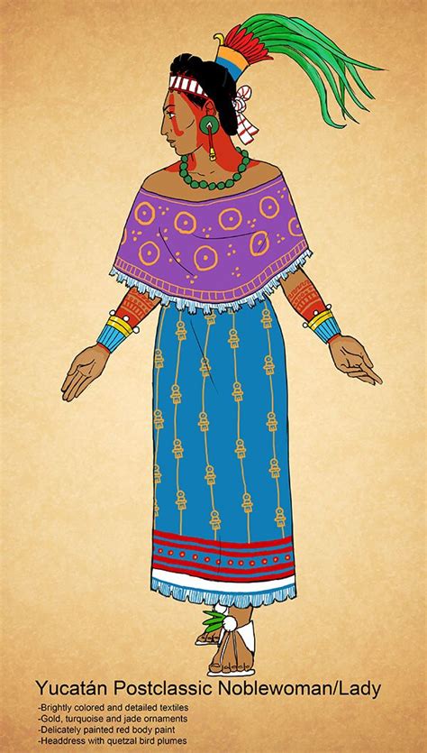 Yucatan Postclassic Maya Noblewoman Mayan Art Mayan Culture Aztec Art