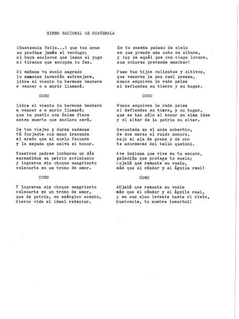 Cakchiquel Himno Nacional Guatemala Canciones Patrióticas Aves