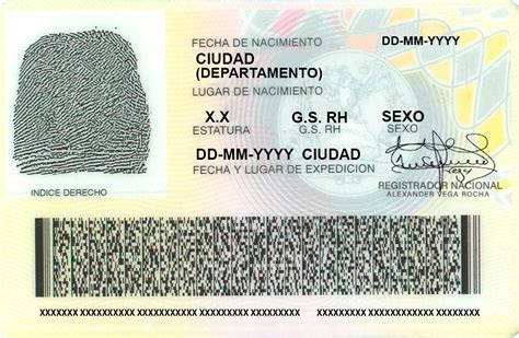 Cédula De Ciudadanía Registraduría Nacional Del Estado Civil