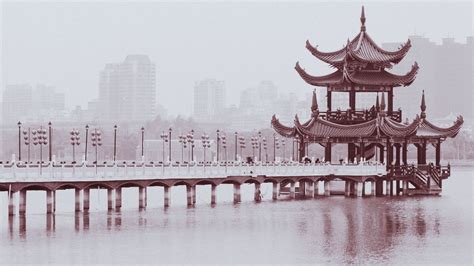 Papel De Parede 1920x1080 Px Preto Pontes Edifícios Chinês