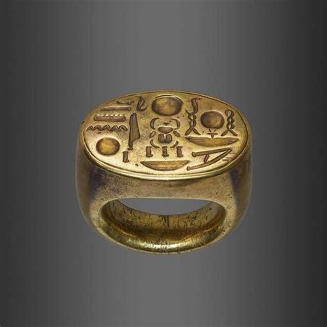 Ancient Egypt On Instagram “signet Ring With Tutankhamuns Throne Name