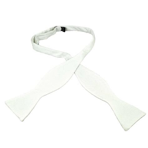 Plain White Self Patterned Mens Self Tie Bow Tie Marcella From Ties
