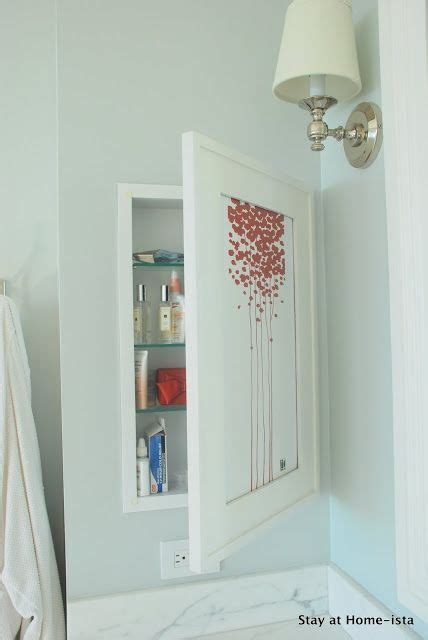 Providing storage for the basic bath essentials, this recessed medicine cabinet gets the job done! Replace Mirror in Medicine Cabinet with artwork - Stay at ...