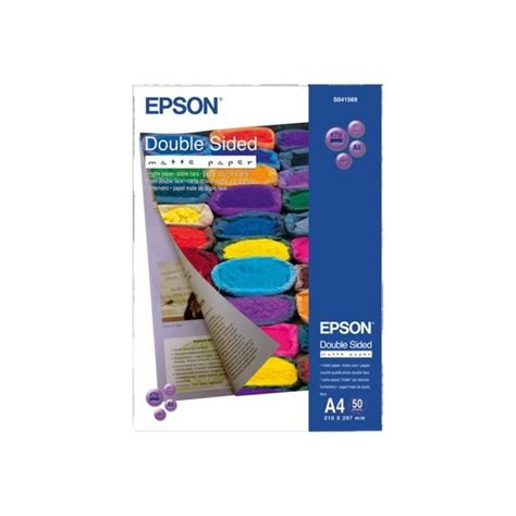 Epson Double Sided Matte Paper Papel 50 Hojas Revolution Computer