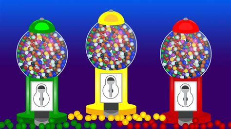 Colors For Children To Learn With Gumball Machine Colors For Kids