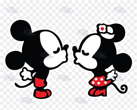 Baby Minnie Mouse And Mickey Mouse Kissing Dibujos De Mickey Y Minnie