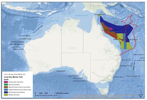 Management Zones Of The Coral Sea Australian Marine Park In Relation To