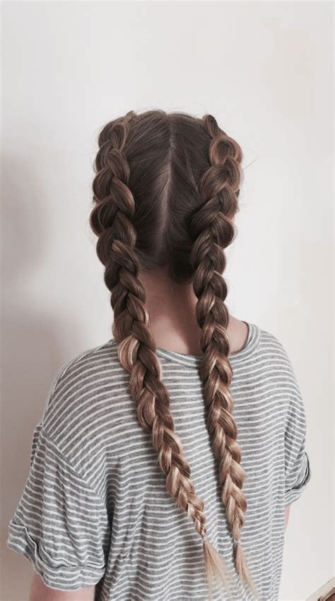 How to french braid short hair on yourself. Two Dutch braids #HairStylesForWomen | Braids for long hair, French braid hairstyles, Braids ...