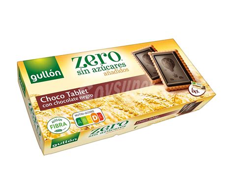 Gullón Galleta Choco Tablet Con Chocolate Negro Sin Azúcares Añadidos