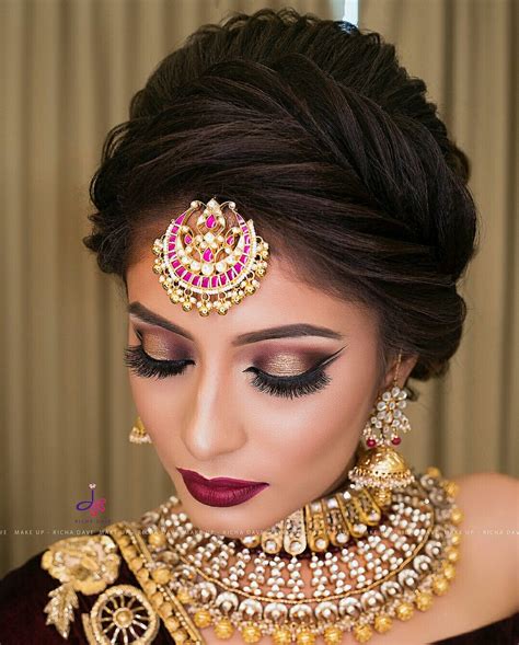 This Hair Updo For Indian Wedding For Short Hair Stunning And Glamour Bridal Haircuts