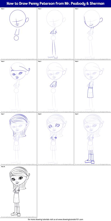 How To Draw Penny Peterson From Mr Peabody And Sherman Mr Peabody