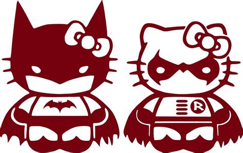 batman robin hello kitty vinyl decal car bumper sticker window wall art cosplay ebay