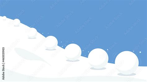 Snowball Rolling Down The Snowball Effect Image Clipart Image Stock 벡터