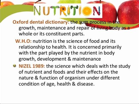 Diet and nutrition