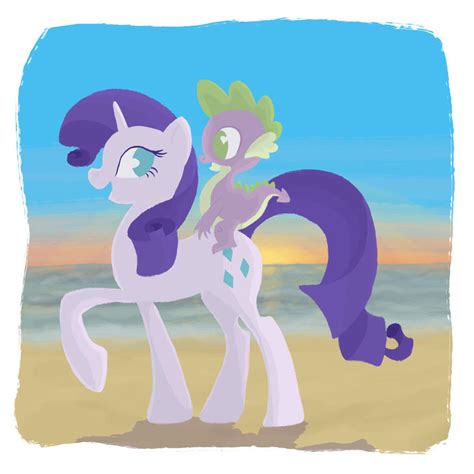 Commission Rarity And Spike By Citron Vert On Deviantart