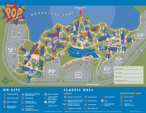 Disney S Pop Century Resort Map Wdwinfo Com