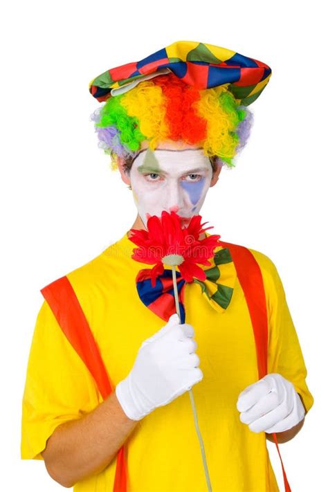 Colorful Clown With Balloons Stock Image Image Of Portrait Performer