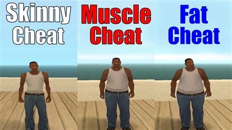 Gta San Andreas Body Cheats Muscle Fat And Skinny Cheat Codes Youtube