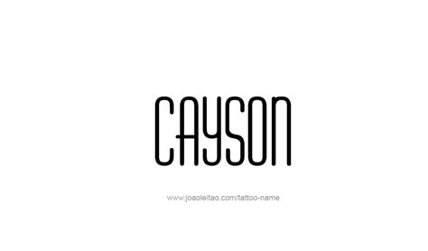 Cayson Name Tattoo Designs