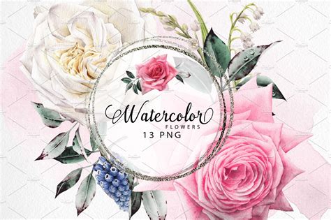 Photoshop brushes enable you to create fancy artwork without having to draw all the individual design fast. Watercolor flowers | Pre-Designed Photoshop Graphics ...