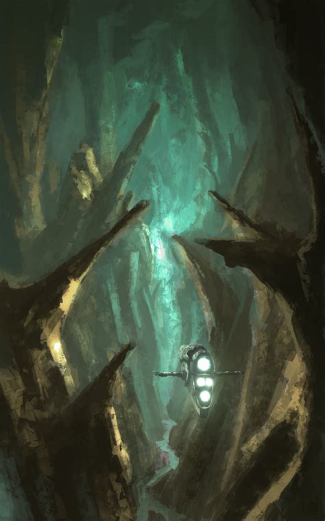 Artstation The Cave Science Fiction Ice Magic Dark Cave Sci Fi