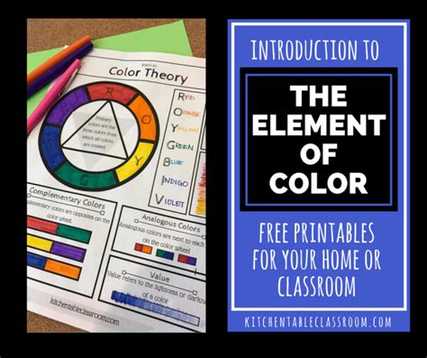 Printable Color Wheel An Intro To Color Theory For Kids The Kitchen