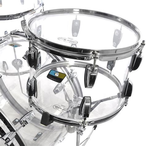 Ludwig Vistalite 131624 3pc Drum Kit Clear Drums Drum Kits Kit