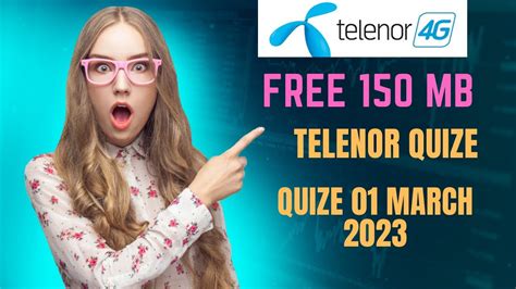 Telenor Quiz 01 March 2023 Telenor Quiz Today Answer Telenorquiz