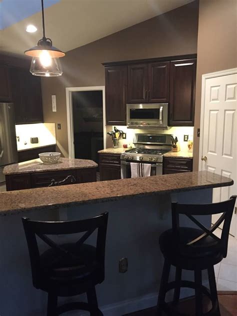 Check spelling or type a new query. Beautiful dark cherry cabinets and a perfect space for ...