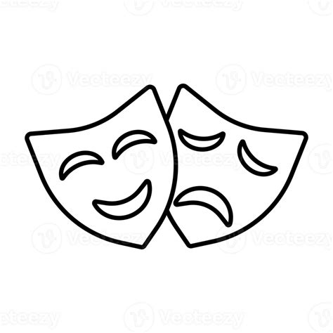 Comedy And Tragedy Masks Icon 24867301 Png