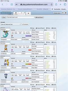 Showdown Pokemon Team Builder