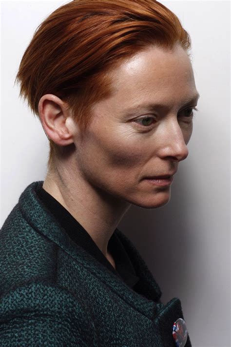 Tilda Swinton Androgynous Look Androgyny She Is Gorgeous Blonde Pixie Undercut Hairstyles
