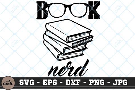 Book Nerd Svg Books Readers Graphic By Mchcrafter · Creative Fabrica