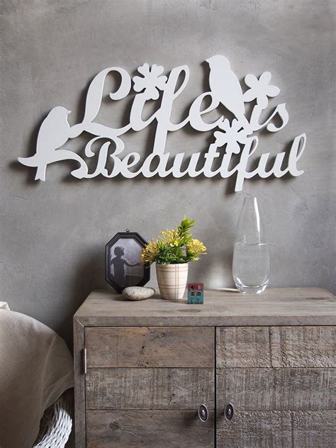 Choose from 1900+ home decoration graphic resources and download in the form of png, eps, ai or psd. Wall decor sign cut out word Life is beautiful