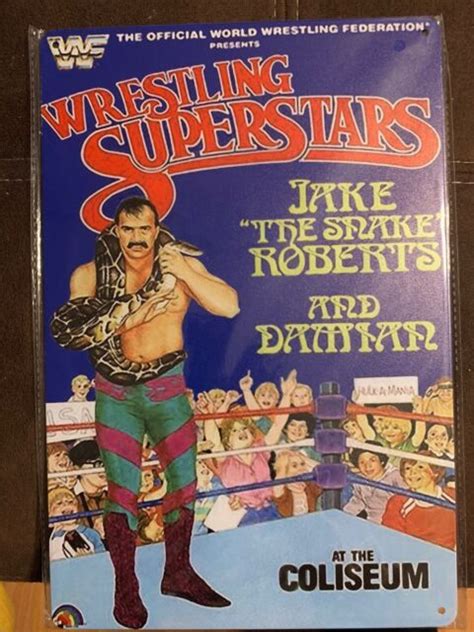 Jake The Snake Ljn Metal Poster Sign Wwe Wwf Wrestlemania Hasbro Ebay